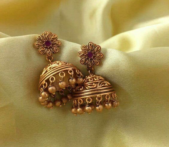 gold jhumka design 7