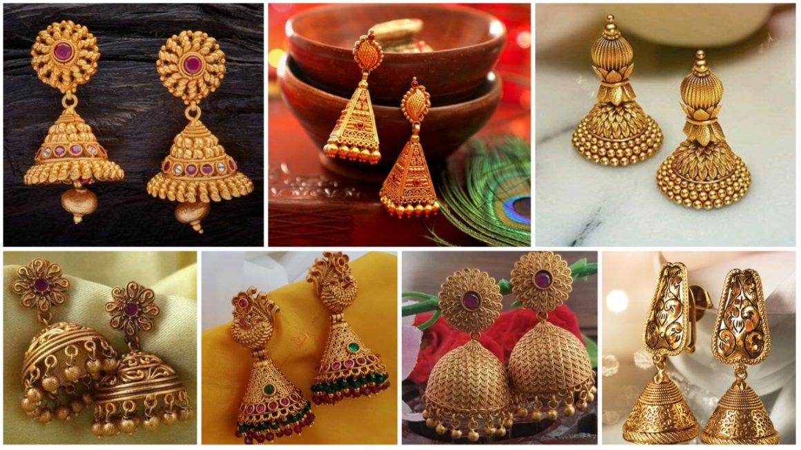 gold jhumka design a1