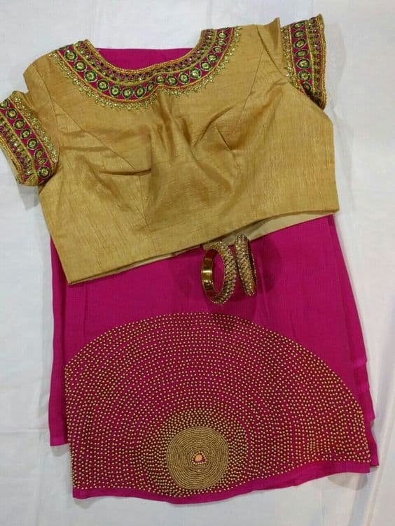 saree blouse back neck designs 14