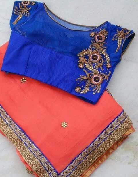 saree blouse back neck designs 4