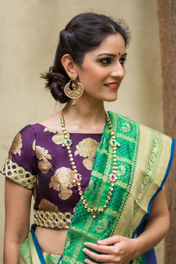 saree blouse back neck designs 7