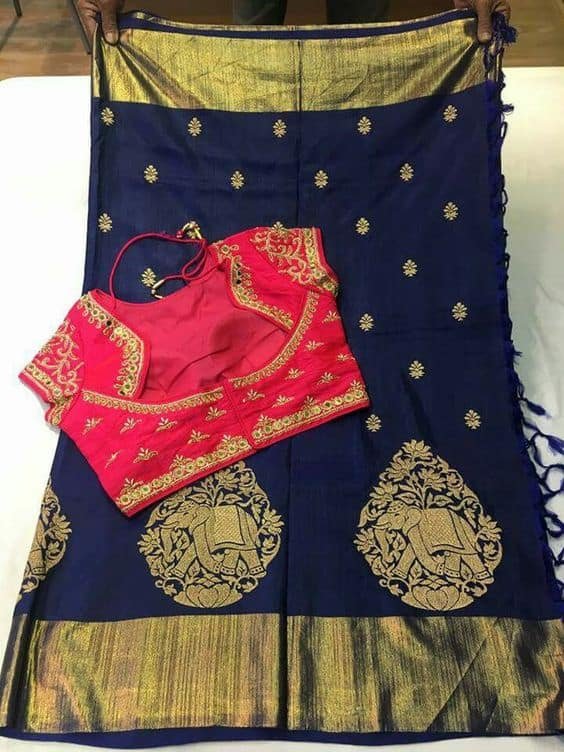 saree blouse back neck designs 8