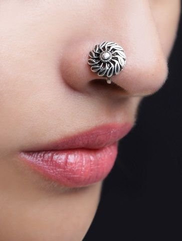 silver nose stud 10