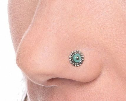 silver nose stud 14