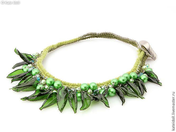 beads leaves necklace 11