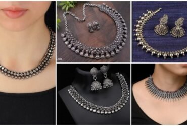 black metal necklace design a1