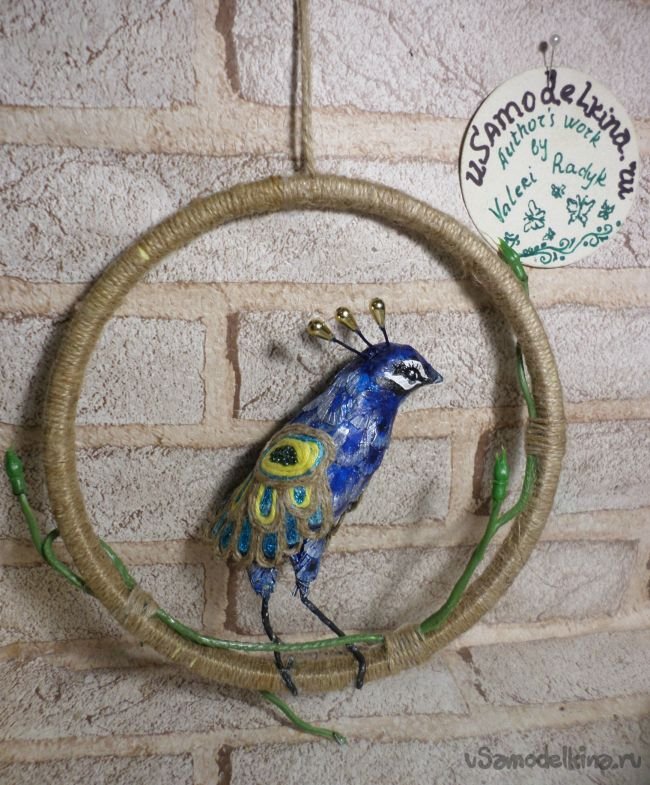 jute peacock wall art 83