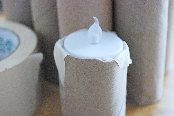 christmas candle from paper roll 5
