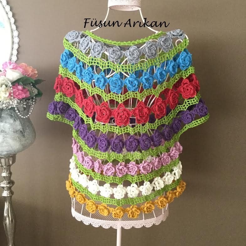 crochet floral blouse 1