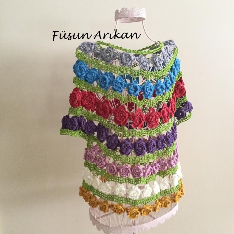 crochet floral blouse 4