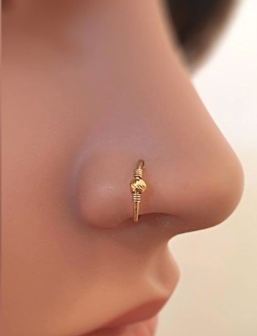 gold nose pin design 1