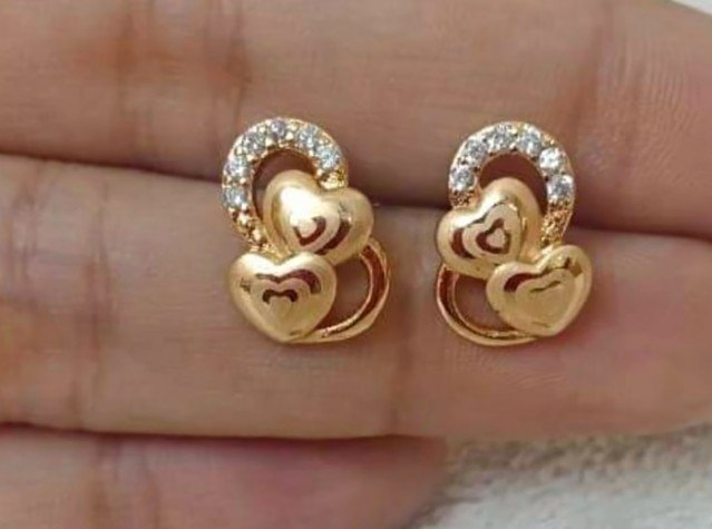 light weight gold earring design 14