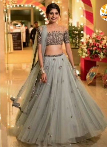 net lehenga design 2