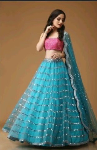 net lehenga design 4