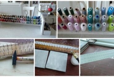 shelf storage spools of thread a1