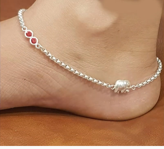 silver anklet design 9