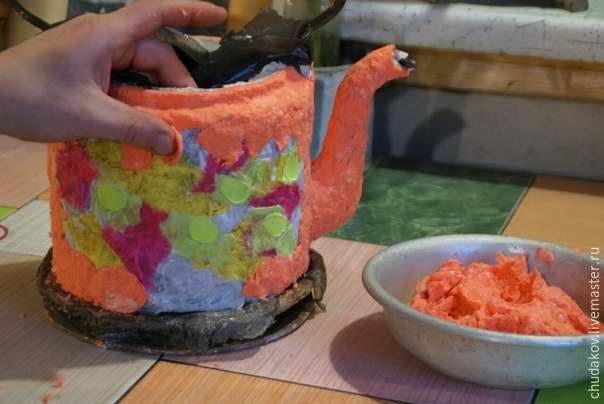 tea light from papier mache 10