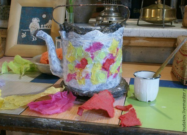 tea light from papier mache 9