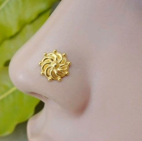 traditional nose pin stud 1