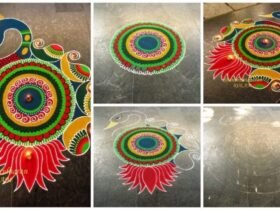 colourful peacock rangoli a1