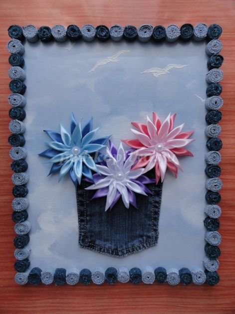 flower panel from old jeans 19