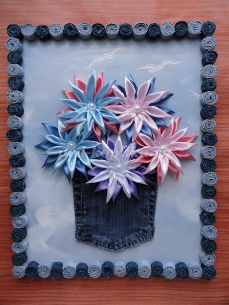 flower panel from old jeans 20