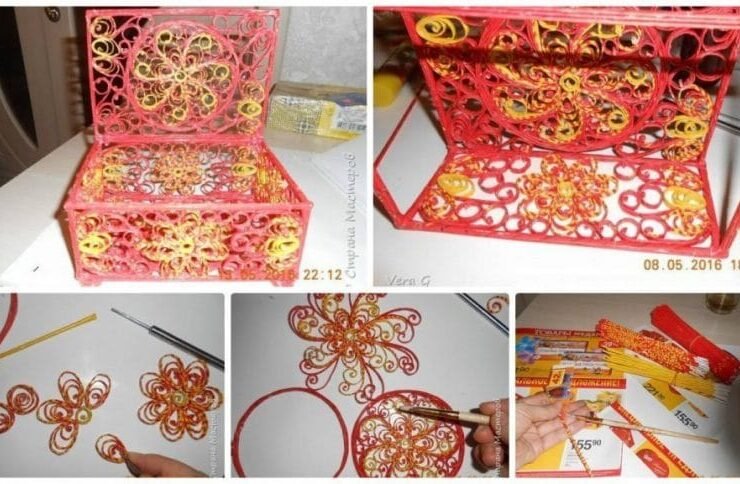 openwork box of paper tubes a1