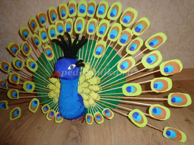 peacock from corrugated paper 25