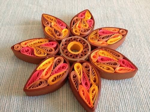 quilling flower necklace 15