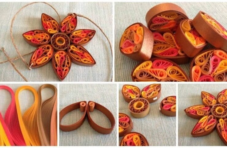 quilling flower necklace a1