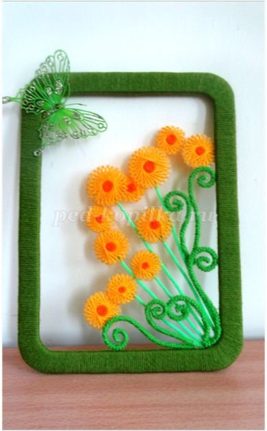 spring dandelions thread panels 12