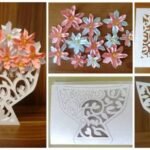 spring flower openwork card a1