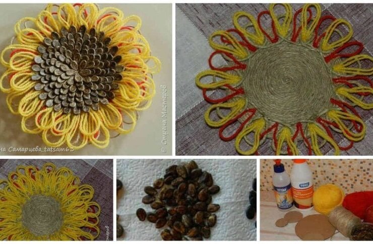 sunflower from yarn a1