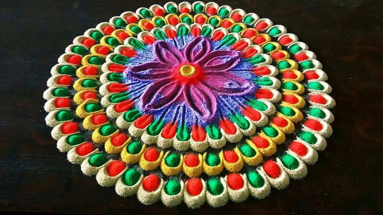 Easy rangoli for festivals 1