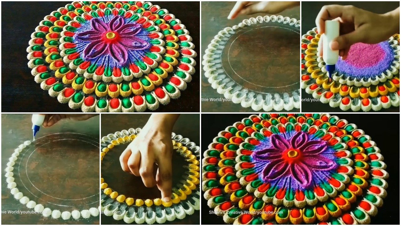 Easy rangoli for festivals