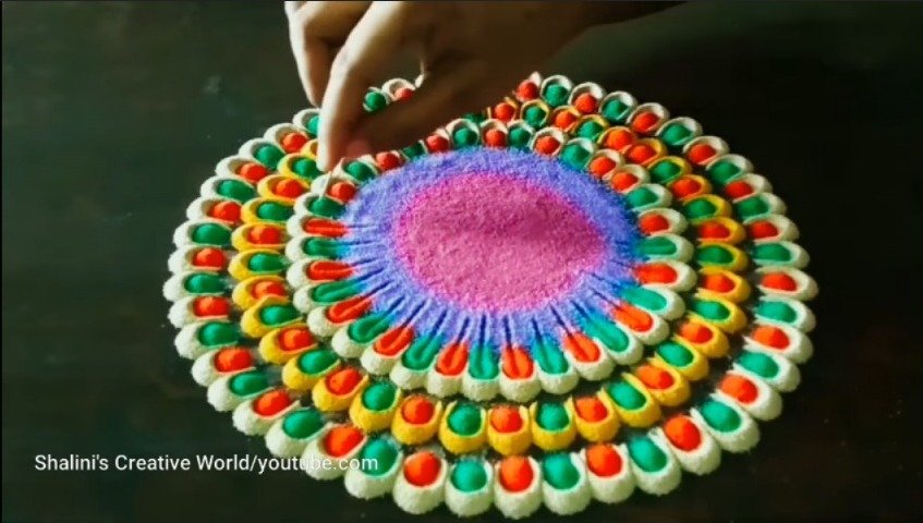 Easy rangoli for festivals 11