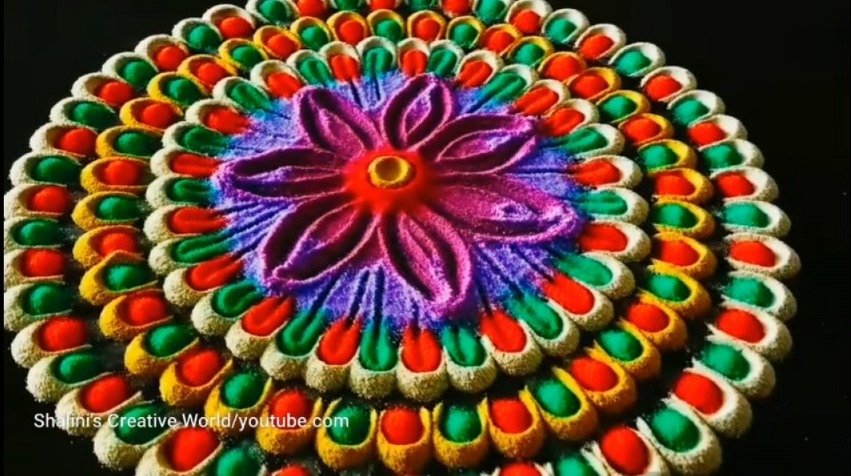 Easy rangoli for festivals 13