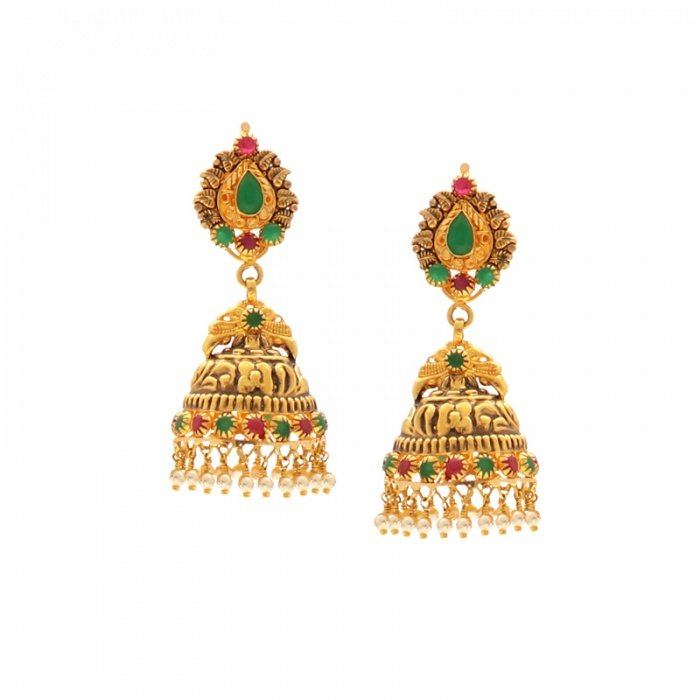 gold jhumka designs 10