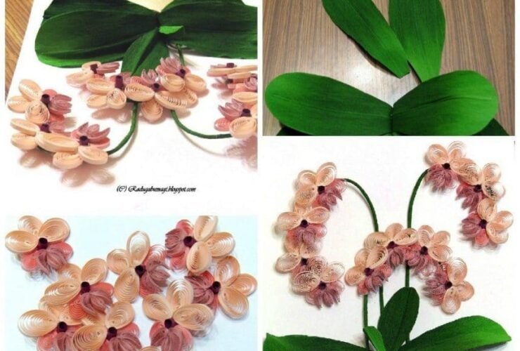 orchid flower craft a1