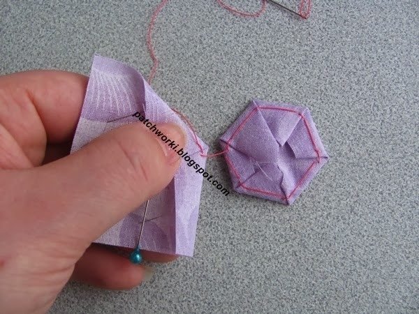 stitching hexagons for plaid 32 1