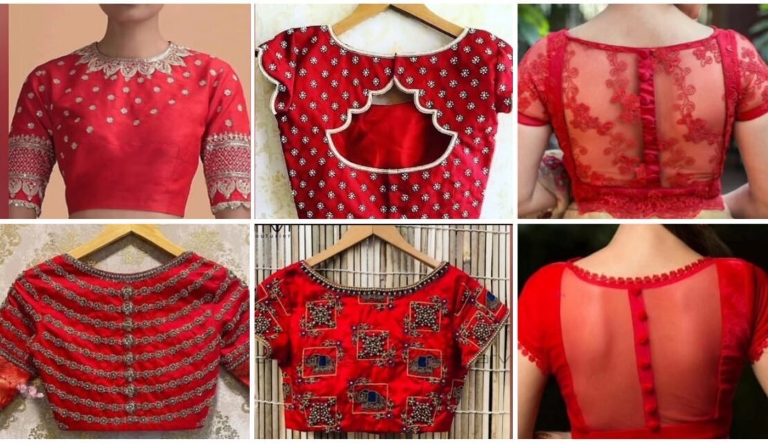 red blouse designs a1
