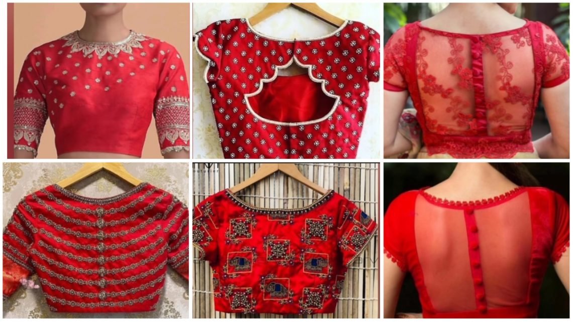 red blouse designs a1