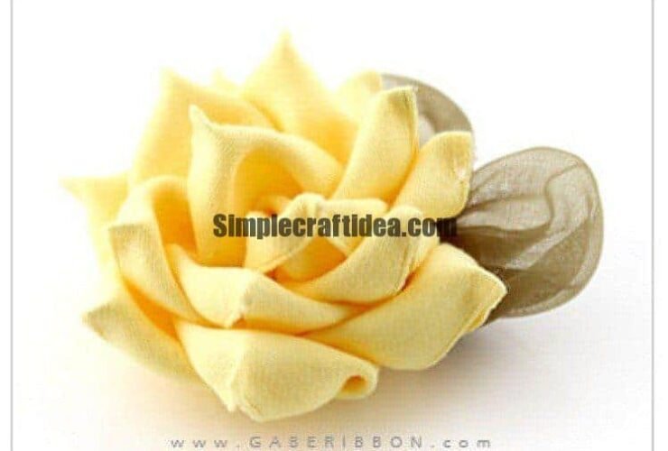 satin ribbon flower making a1