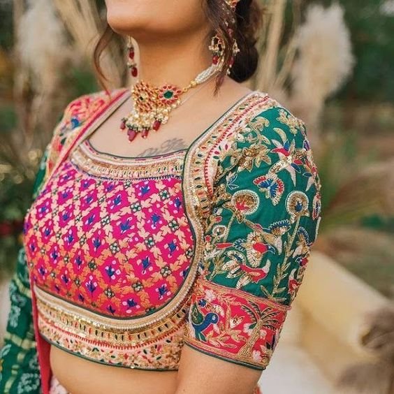 latest saree blouse neck designs 9