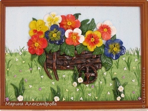 pansies in a wheelbarrow 2