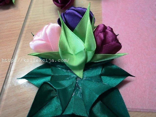 tulips from satin ribbons 31