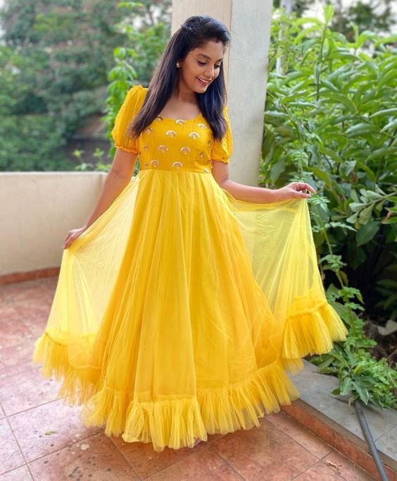 yellow dress designs 4