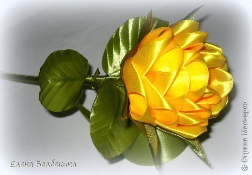 yellow rose ribbon flower 29