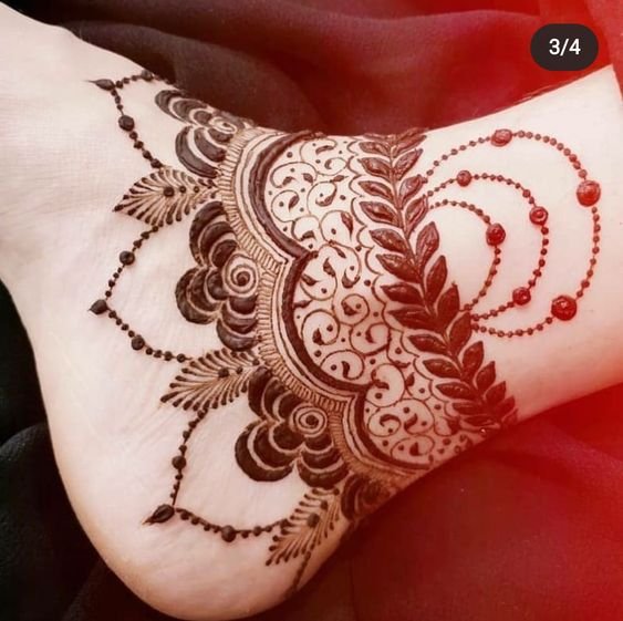 leg mehndi designs 2