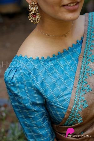 silk saree blouse designs 1